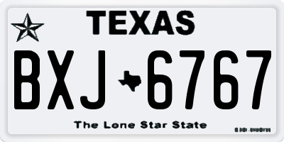 TX license plate BXJ6767