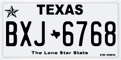 TX license plate BXJ6768
