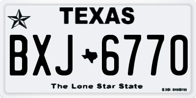 TX license plate BXJ6770