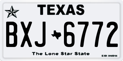 TX license plate BXJ6772