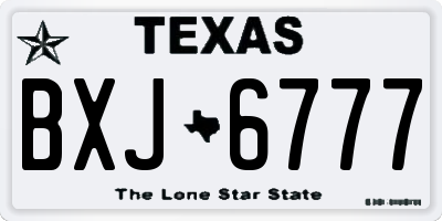 TX license plate BXJ6777