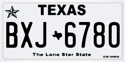 TX license plate BXJ6780