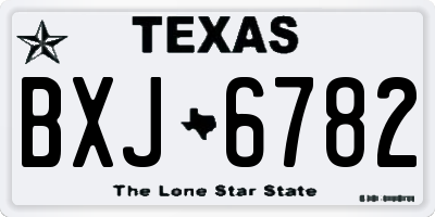 TX license plate BXJ6782