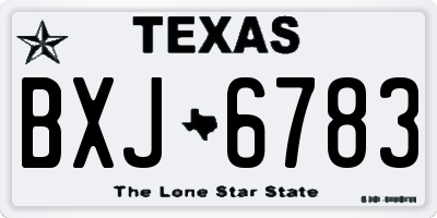 TX license plate BXJ6783