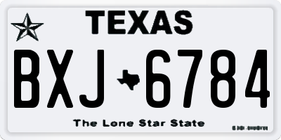 TX license plate BXJ6784