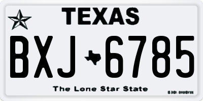 TX license plate BXJ6785