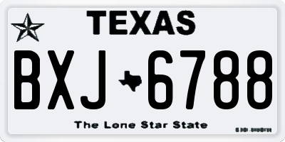 TX license plate BXJ6788