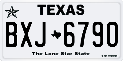 TX license plate BXJ6790