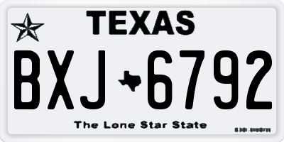 TX license plate BXJ6792