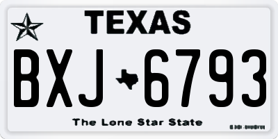 TX license plate BXJ6793