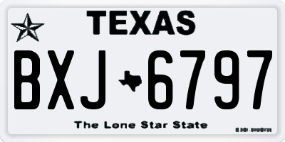 TX license plate BXJ6797