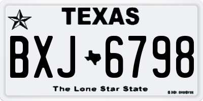 TX license plate BXJ6798