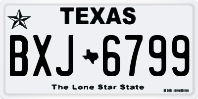 TX license plate BXJ6799