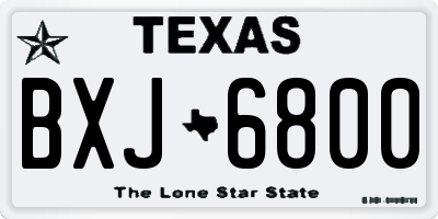 TX license plate BXJ6800