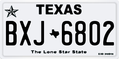 TX license plate BXJ6802