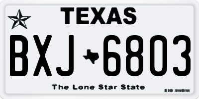 TX license plate BXJ6803