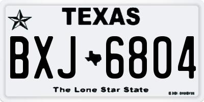 TX license plate BXJ6804