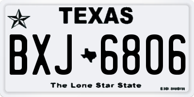 TX license plate BXJ6806