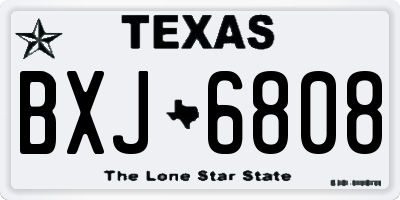TX license plate BXJ6808