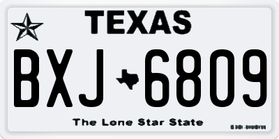 TX license plate BXJ6809