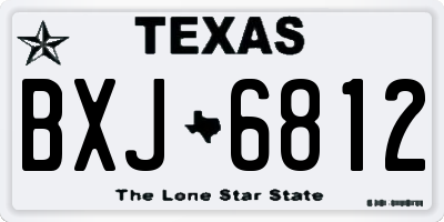 TX license plate BXJ6812