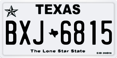 TX license plate BXJ6815