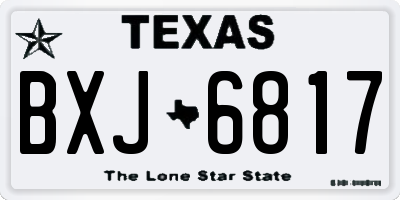 TX license plate BXJ6817