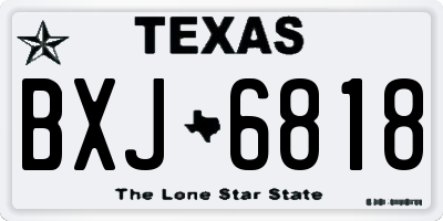 TX license plate BXJ6818