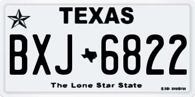 TX license plate BXJ6822