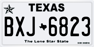 TX license plate BXJ6823