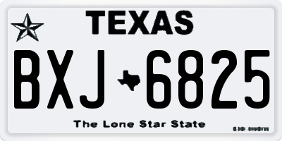 TX license plate BXJ6825