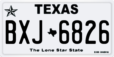 TX license plate BXJ6826