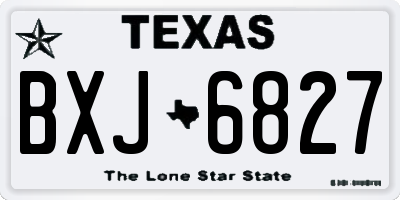 TX license plate BXJ6827