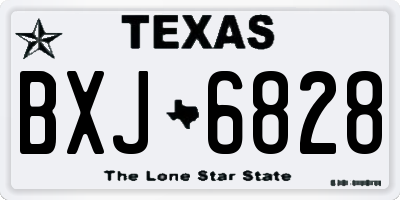 TX license plate BXJ6828