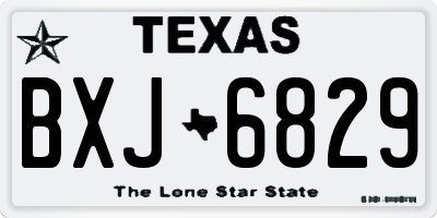 TX license plate BXJ6829