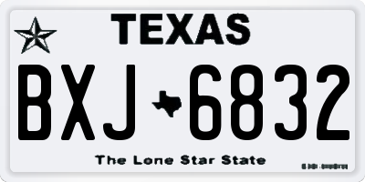 TX license plate BXJ6832