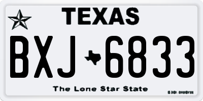 TX license plate BXJ6833