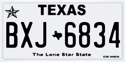 TX license plate BXJ6834