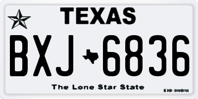 TX license plate BXJ6836