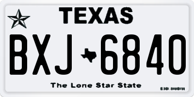 TX license plate BXJ6840