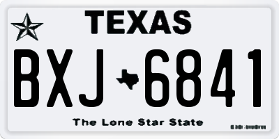 TX license plate BXJ6841