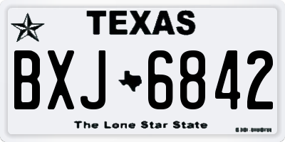 TX license plate BXJ6842