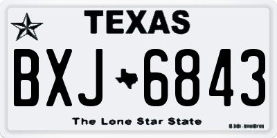 TX license plate BXJ6843