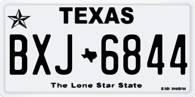 TX license plate BXJ6844