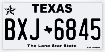 TX license plate BXJ6845