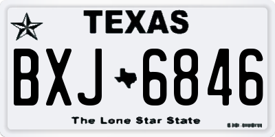TX license plate BXJ6846
