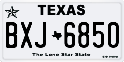 TX license plate BXJ6850