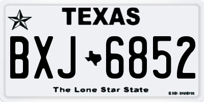 TX license plate BXJ6852