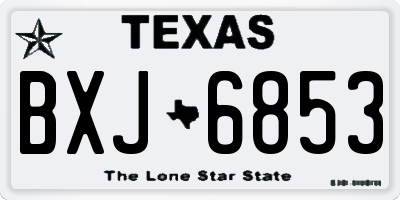 TX license plate BXJ6853