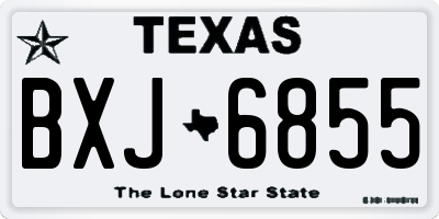 TX license plate BXJ6855